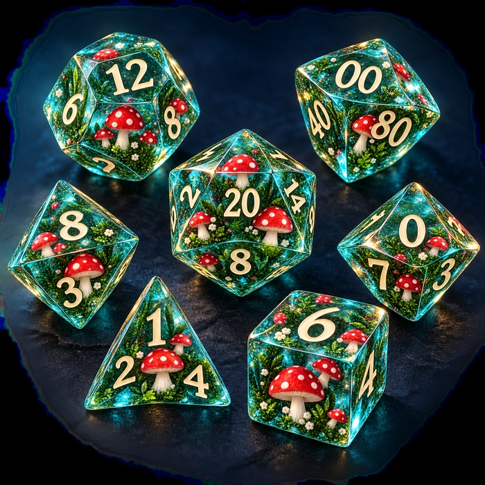 Mushroom Grove Dice Set concept product image